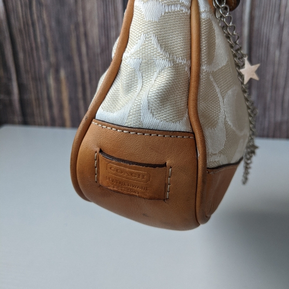 Vintage Coach Signature Accessory Pouch or Demi Bag with white 